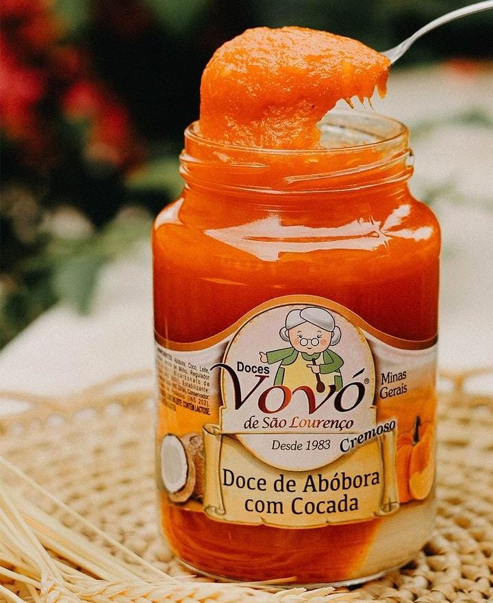 Doce de Abóbora Sorocaba Caseiro com Coco 250g - fortatacadistamobile